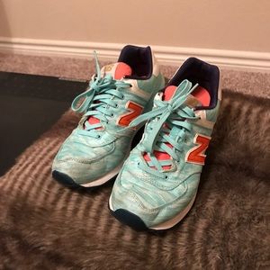 Bright Blue New Balance 574 Size 8.5